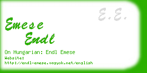 emese endl business card